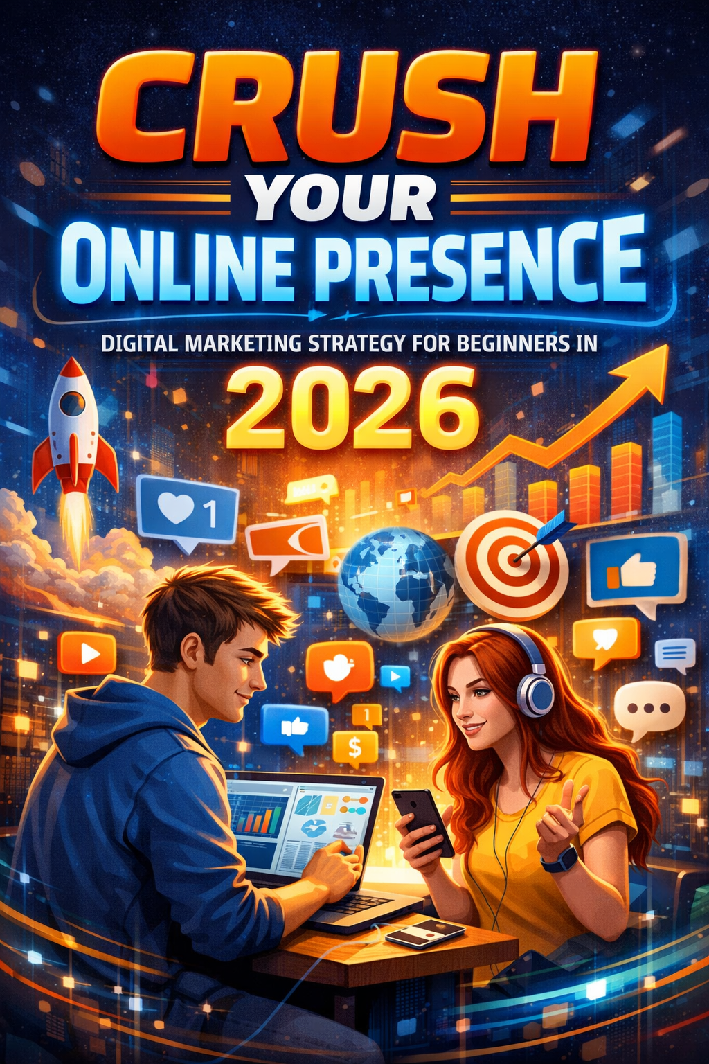 Crush Your Online Presence: How to Create a Winning 44-Page Digital Marketing Strategy for Beginners in 2026