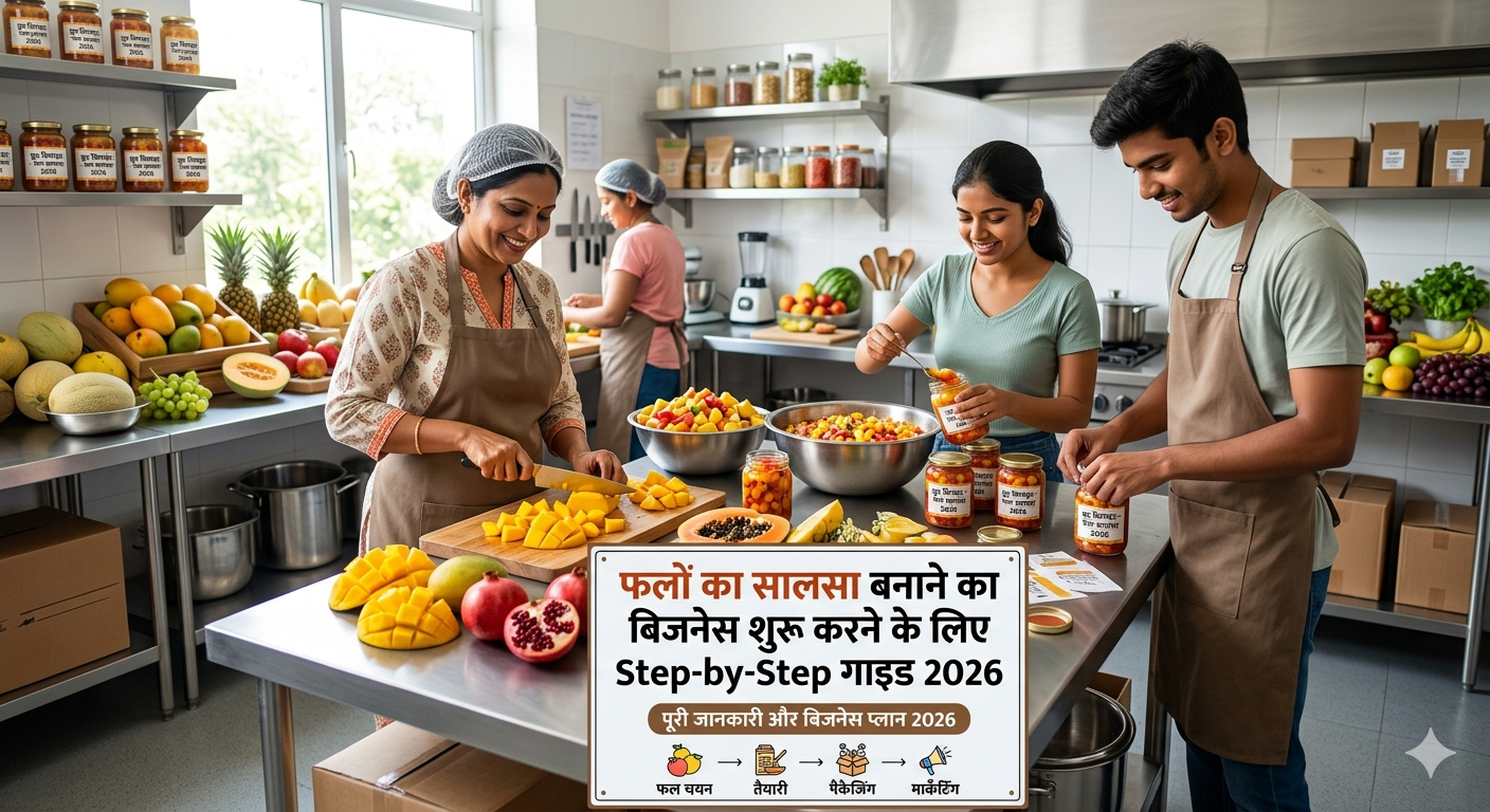 फलों का सालसा बनाने का बिजनेस शुरू करने के लिए Step-by-Step गाइड 2026: Step-by-Step पूरी जानकारी और बिजनेस प्लान 2026