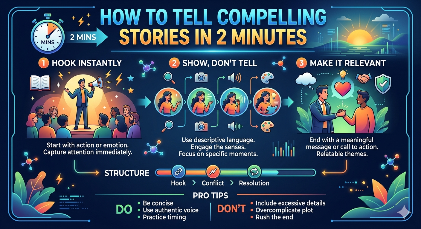 How to tell Compelling Stories in 2 minutes