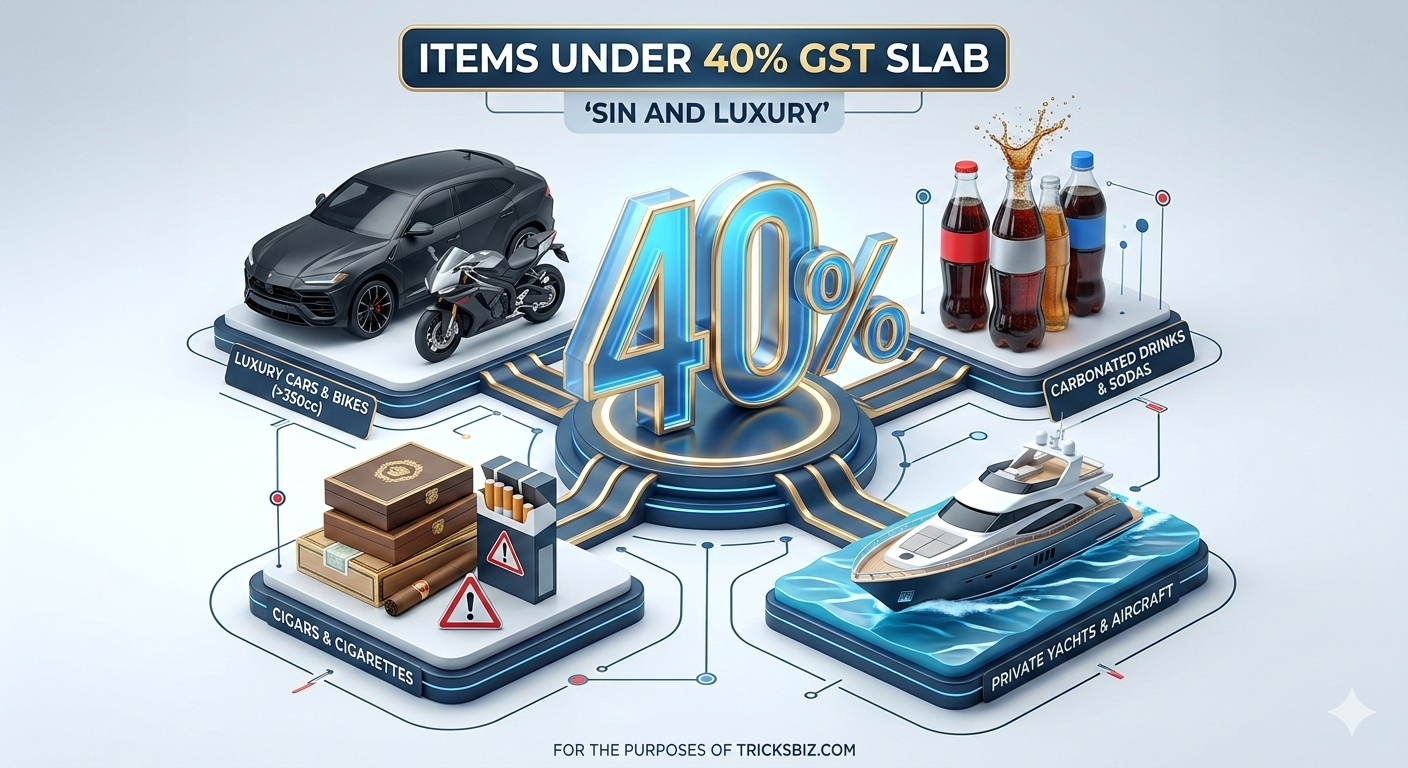 Items under 40% GST Slab in India
