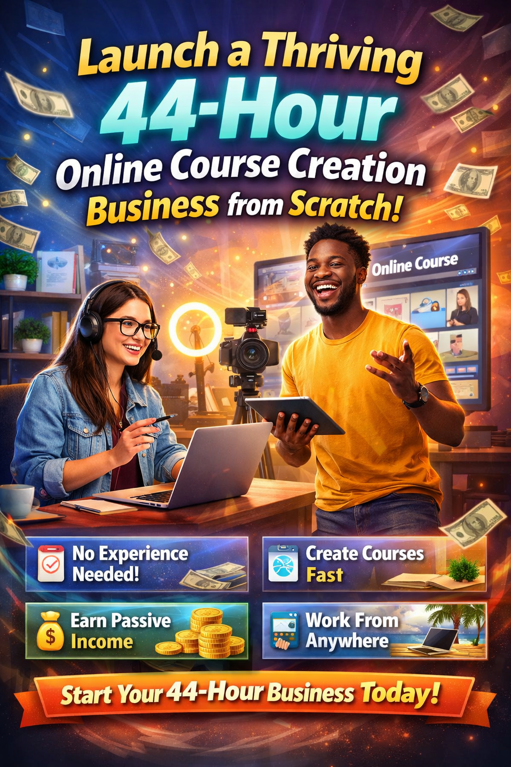 Launch a Thriving 44-Hour Online Course Creation Business from Scratch: A Comprehensive Step-by-Step Guide