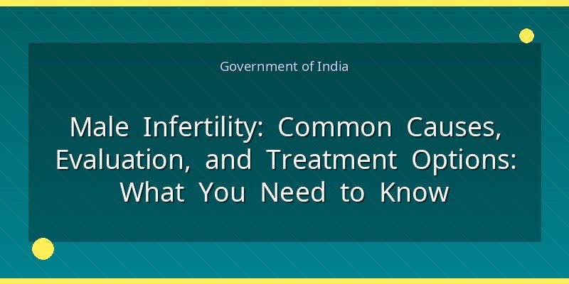 Male Infertility: Common Causes, Evaluation, and Treatment Options: What You Need to Know