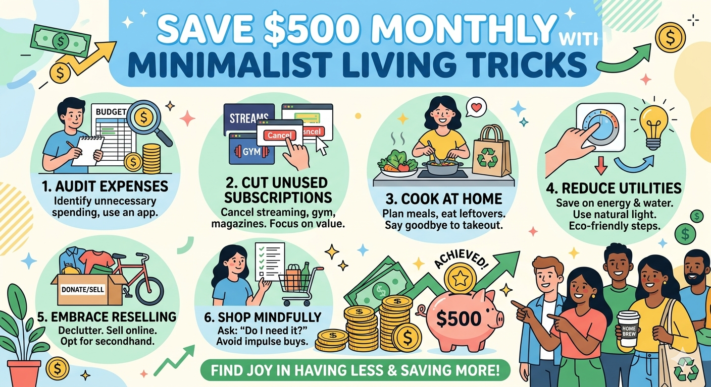 Save 500 Monthly with Minimalist Living Tricks