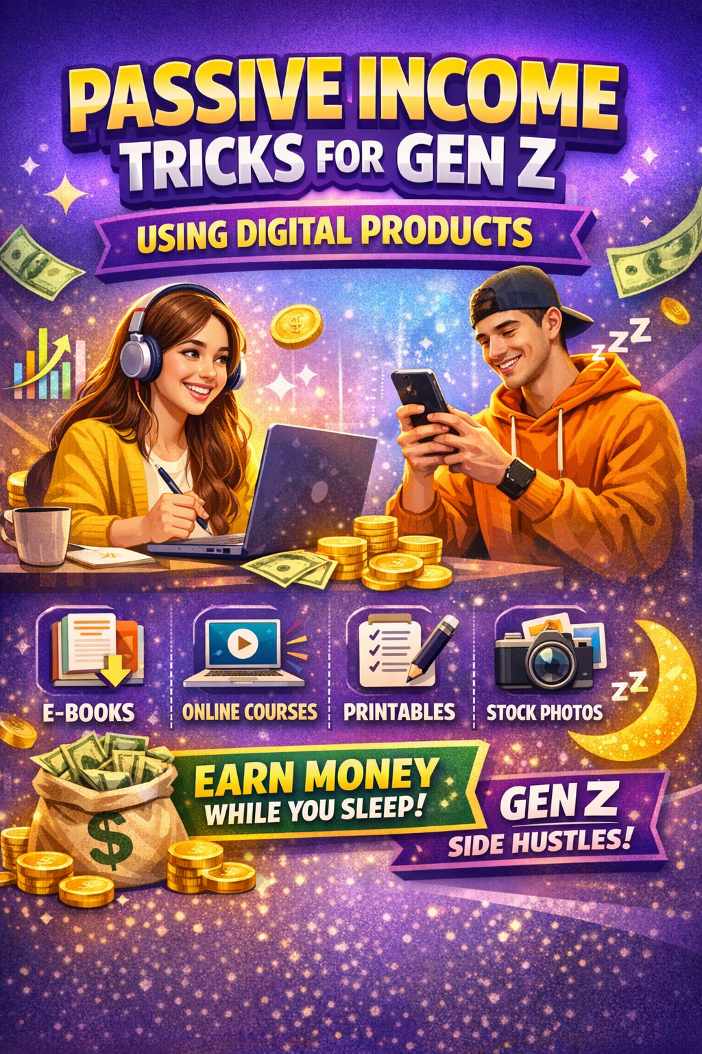 Passive income tricks for Gen Z using digital products