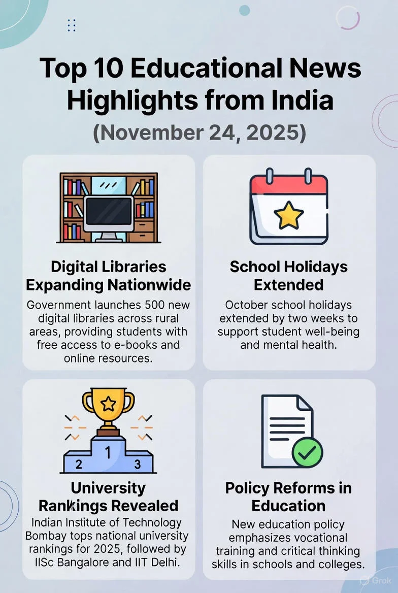 Top 10 Educational News Highlights from India (November 24, 2025)