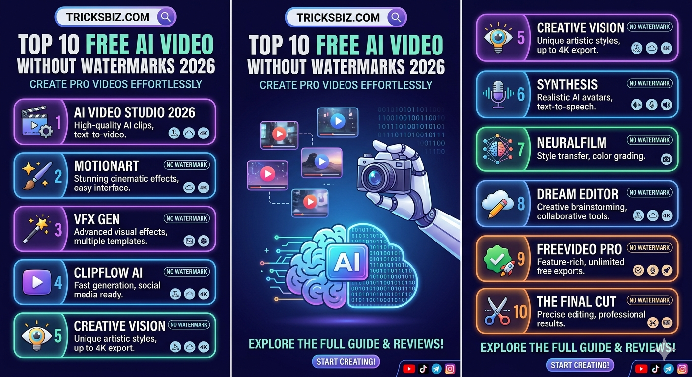 Top 10 Free AI Video Generators 2026