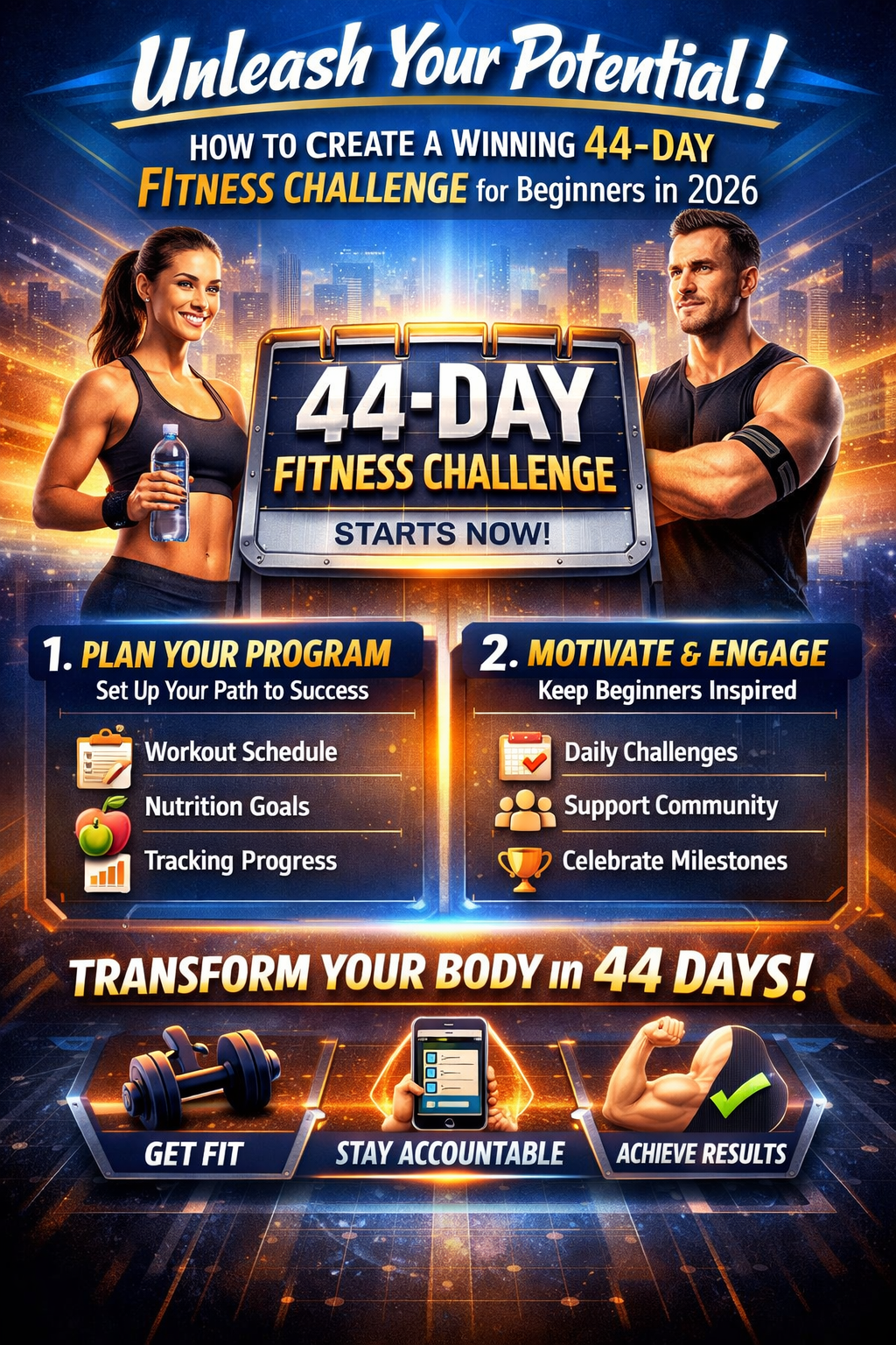 Unleash Your Potential: How to Create a Winning 44-Day Fitness Challenge for Beginners in 2026